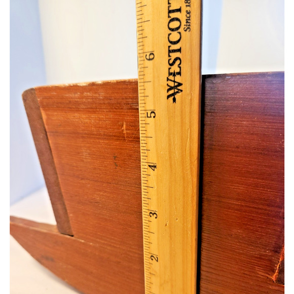 Vintage Wood Doll Cradle Bed Rocker Primitive Rustic Hand Made 15" x 7" x 5.5" - Picture 9 of 9